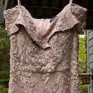 Pink Floral Lace Dress